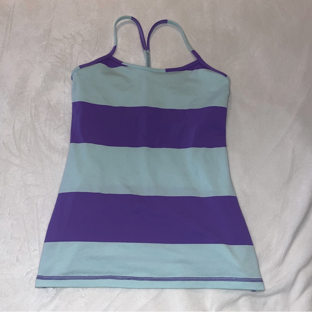 Rare New  lululemon Striped Y Tank Top